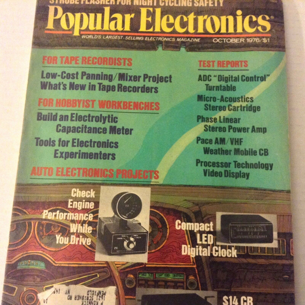 Popular Electronics Magazine Check Engine Performance October 1976 071917nonrh