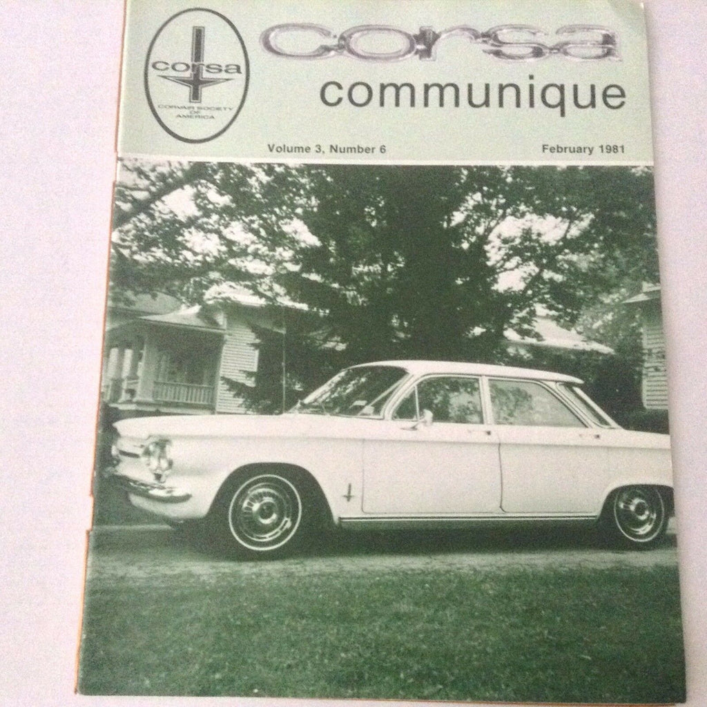 Corsa Communique Magazine 1981 Convention Tours February 1981 060417nonrh