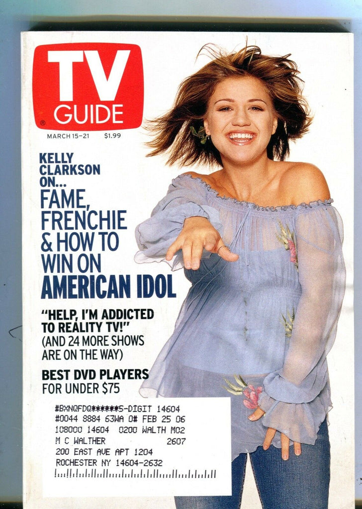 TV Guide Magazine March 15-21 2003 Kelly Clarkson EX w/ML 100616jhe