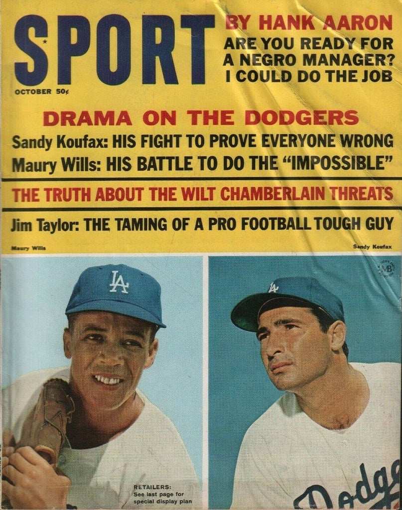 Sports October 1965 Hank Aaron Sandy Koufax Jim Taylor 050719DBE2