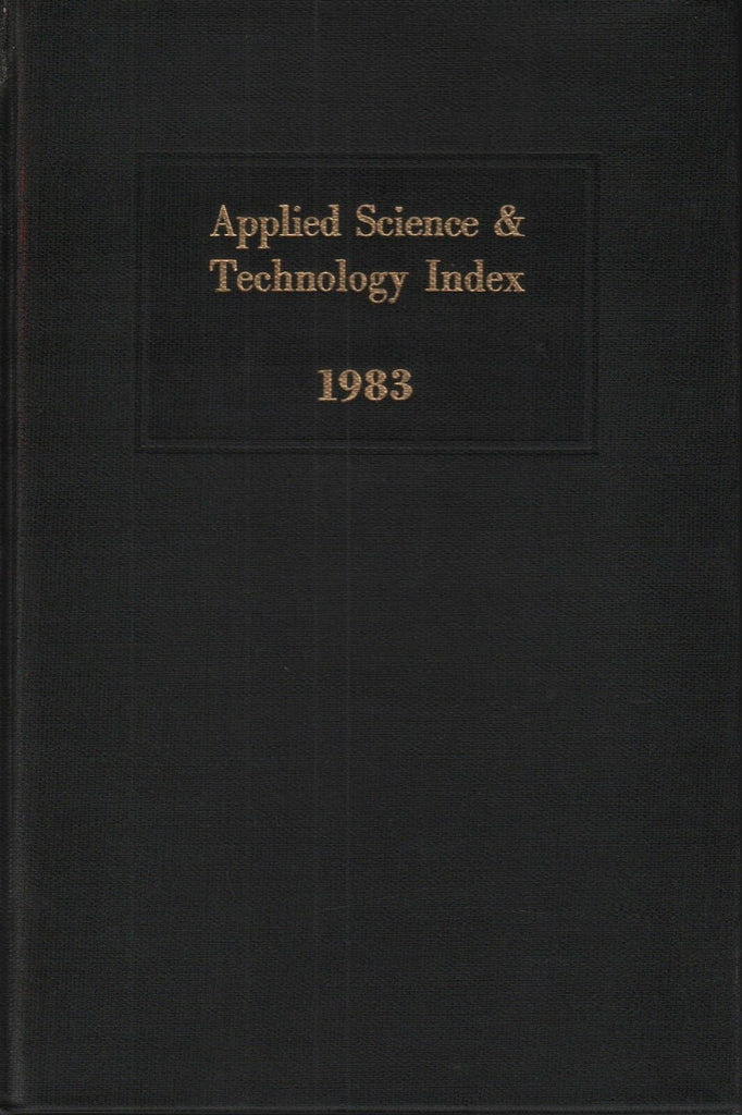 Applied Science & Technology Index 1983 H.W. Wilson Company ex-FAA 112118AME3