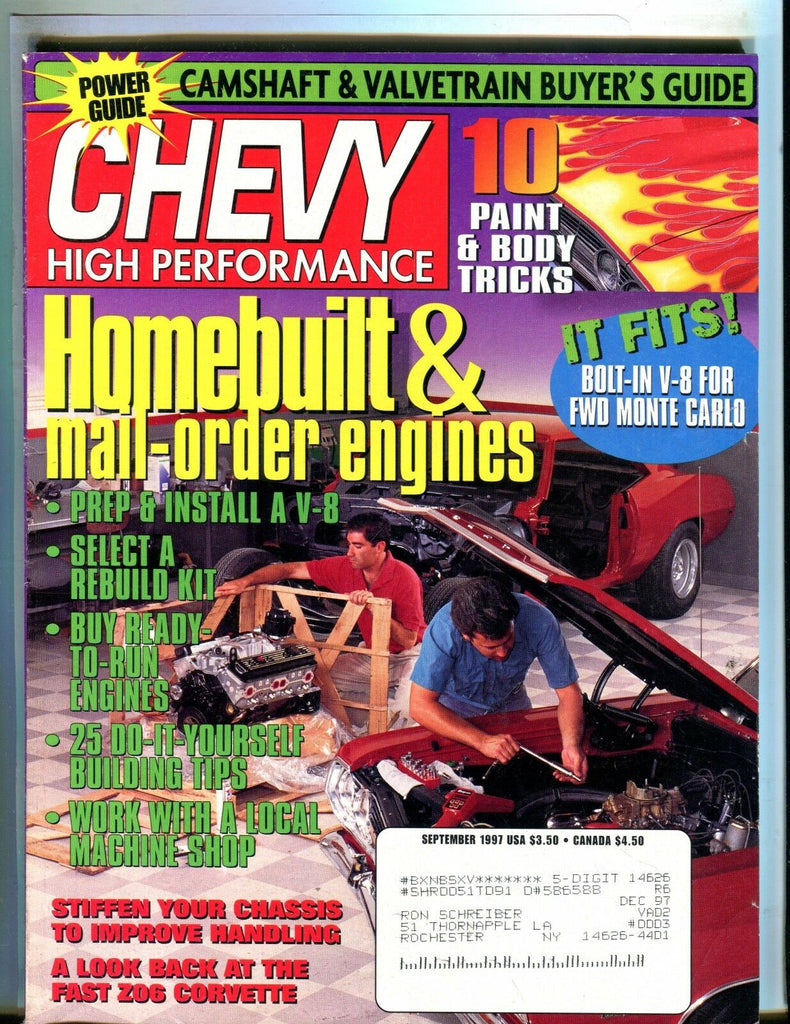 Chevy High Performance Magazine September 1997 EX w/ML 050517nonjhe