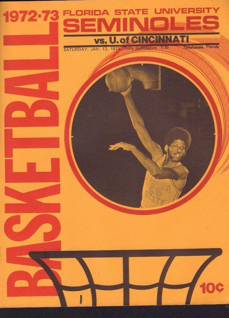 Florida State Seminoles 1972-73 Basketball Scorecard 071517nonjhe