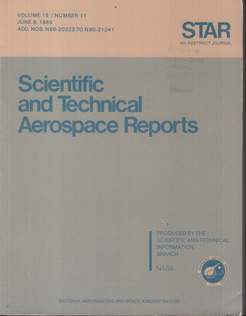 NASA STAR Volume 18 #11 June 8 1980 Abstract Journal Ex-FAA 121918AME2