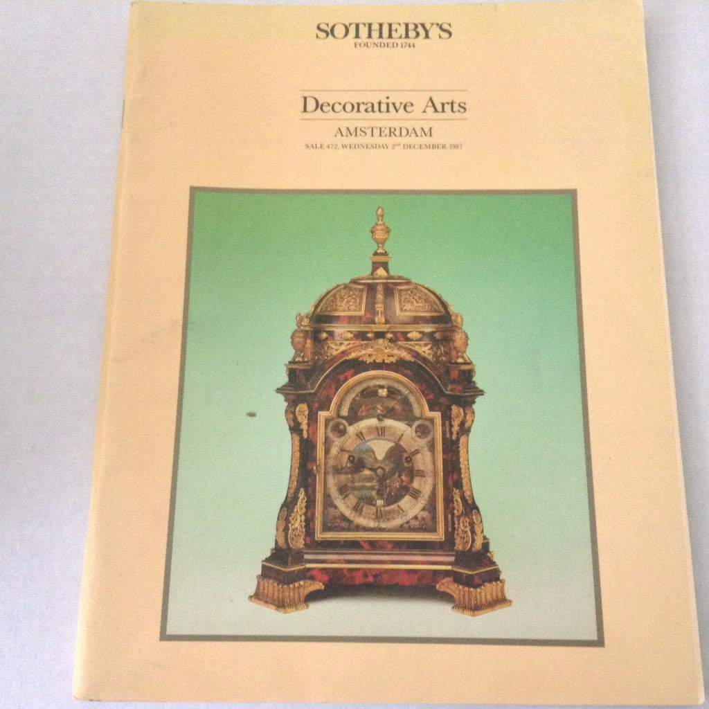 Sotheby's Decorative Art Catalog Amsterdam December 2, 1987 060917nonrh