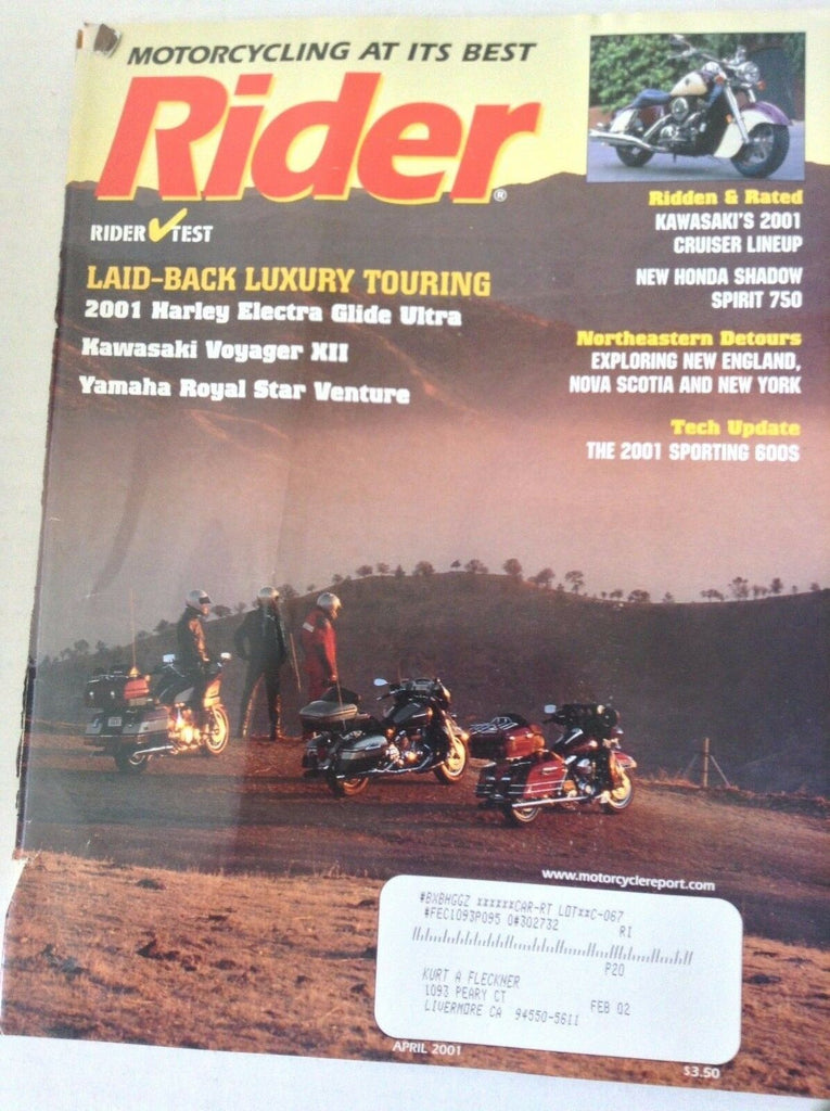 Rider Magazine 2001 Harley Electra Glide Ultra April 2001 051117nonrh2