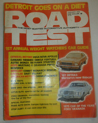 Road Test Magazine 1st Annual Weight Watchers Car Guide January 1975 041515R