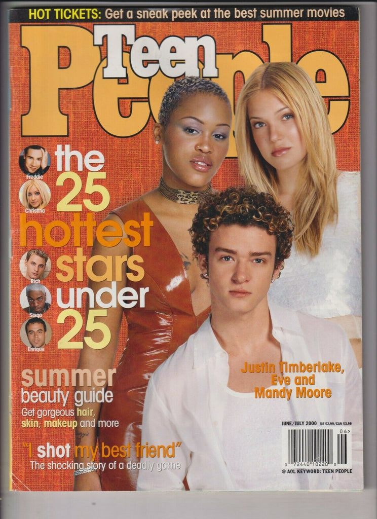 Teen People Mag Justin Timberlake Eve & Mandy Moore Jun/July 2000 020520nonr