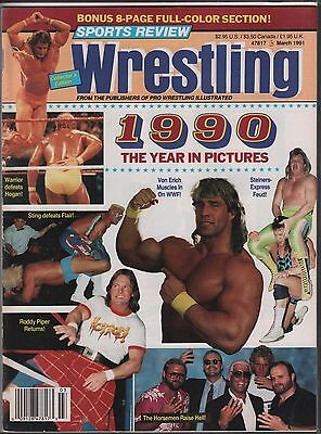 Sports Review Wrestling March 1991 "1990 The year in Pictures" EX 120815DBE