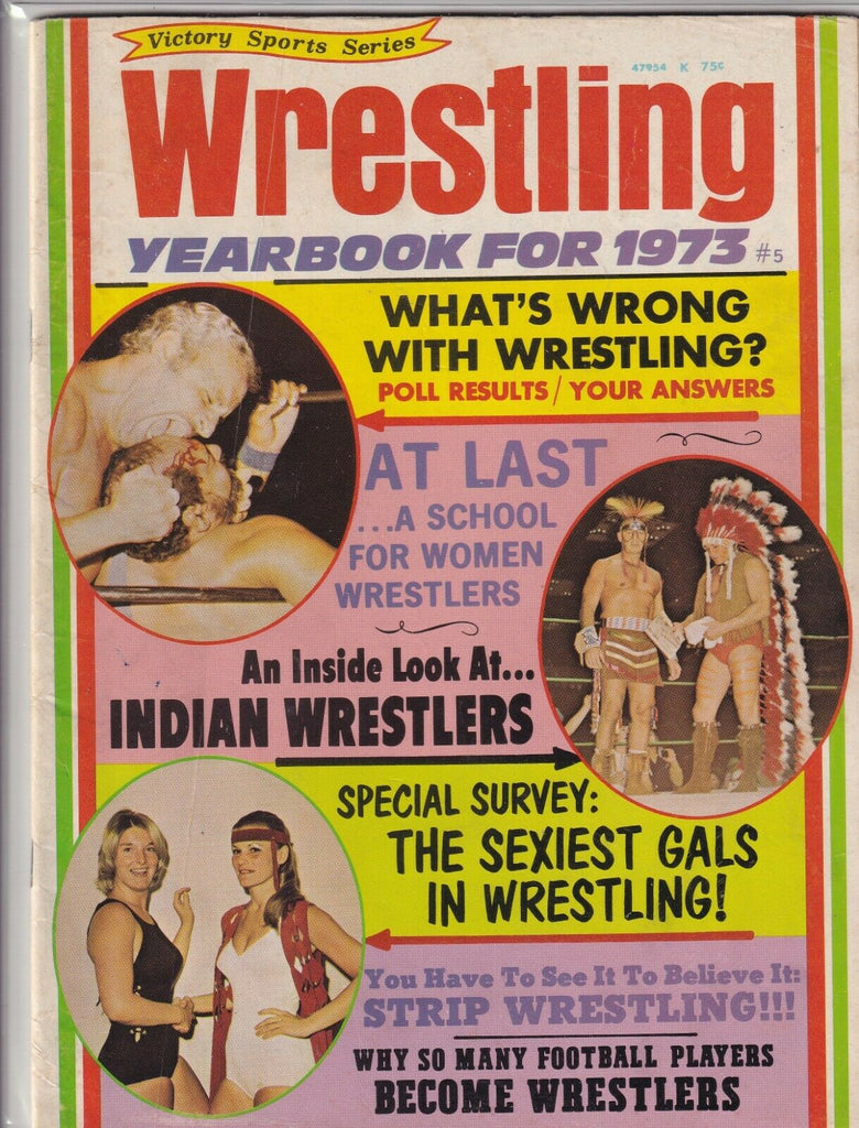 Wrestling Yearbook 1973 Jay Strongbow No.5 Bloody Cover 061419nonr