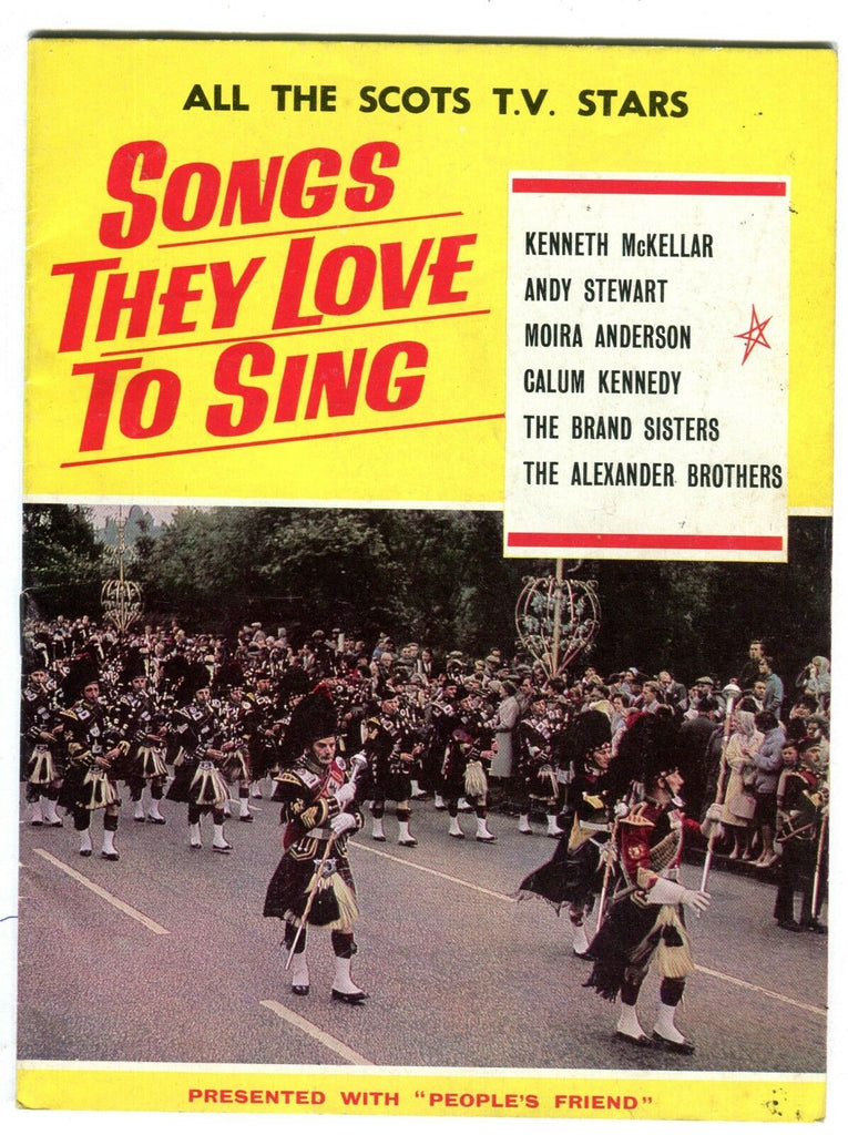 Vintage Songs They Love To Sing Scots Song Book "People's Friend" EX 092716jhe