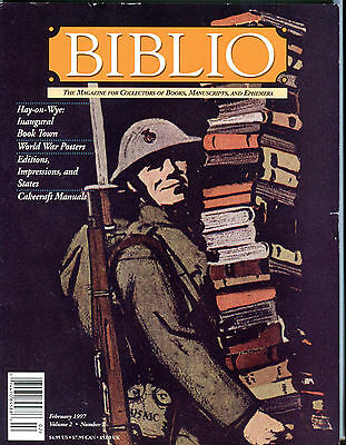 Biblio Magazine February 1997 World War Posters Hay-On-Wye EX 030416jhe