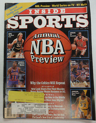 Inside Sports Magazine Larry Bird & Michael Jordan WITH ML November 1986 052315R