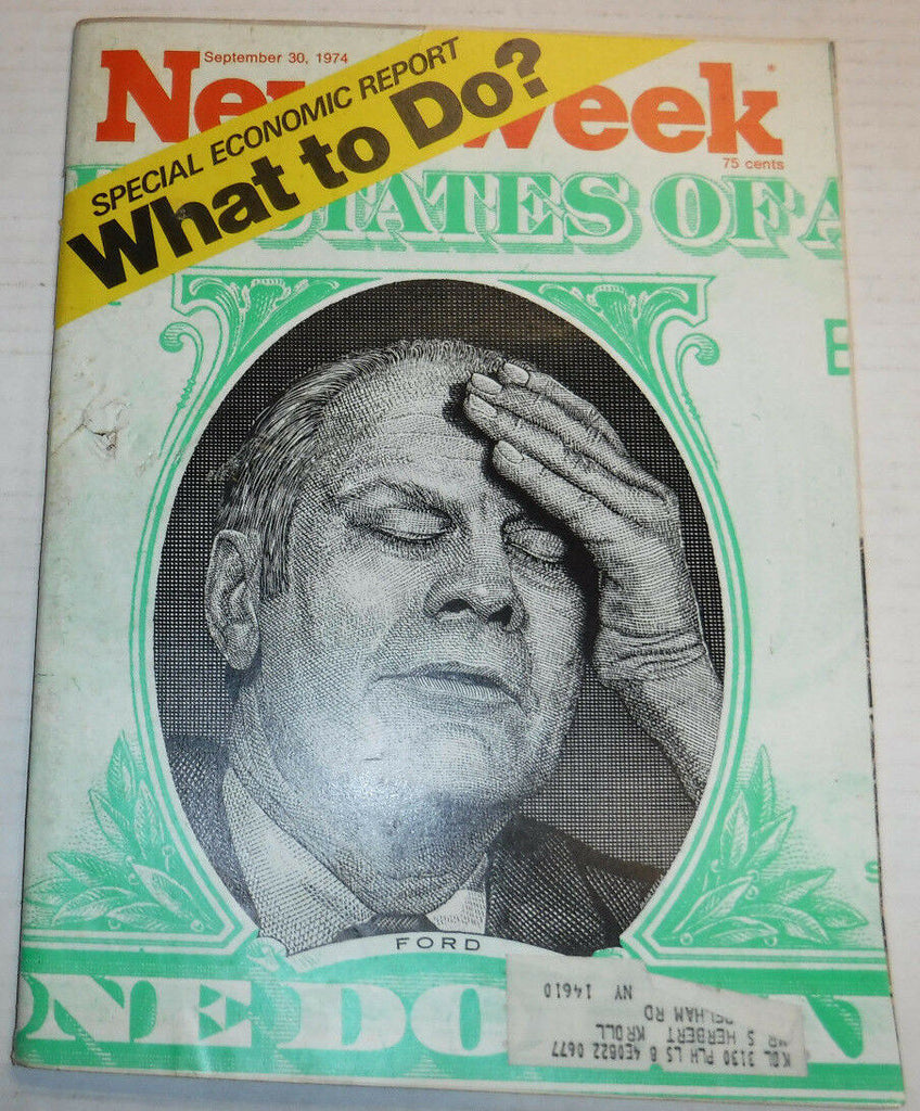Newsweek Magazine Jerry Ford Faces Life Patient Nixon September 30, 1974 100316R