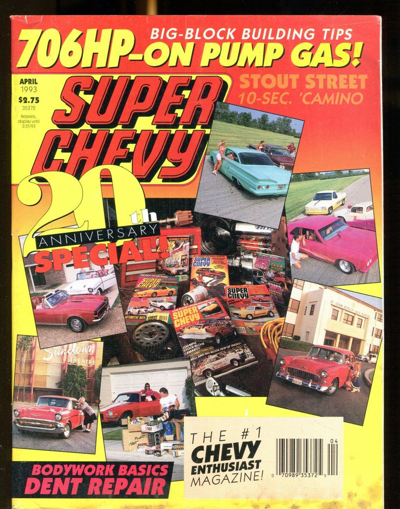 Super Chevy Magazine April 1993 Bodywork Basics VG No ML 022817nonjhe