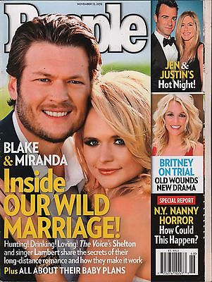People Magazine November 12 2012 Blake Shelton, Miranda Lambert EX 010616DBE2