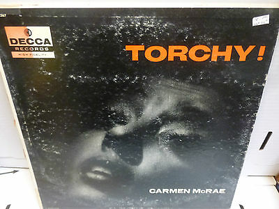33RPM Vinyl Record: Carmen McRae Torchy! Decca DL 8267 VG