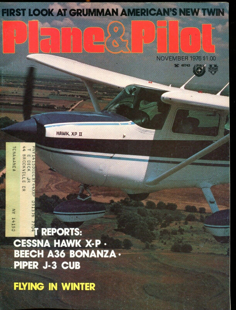 Plane & Pilot Magazine November 1976 Cessna Hawk X-P EX w/ML 120616jhe