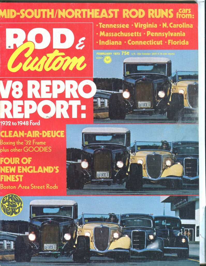 Rod & Custom Magazine February 1973 V8 Repro Report VG No ML 031317nonjhe