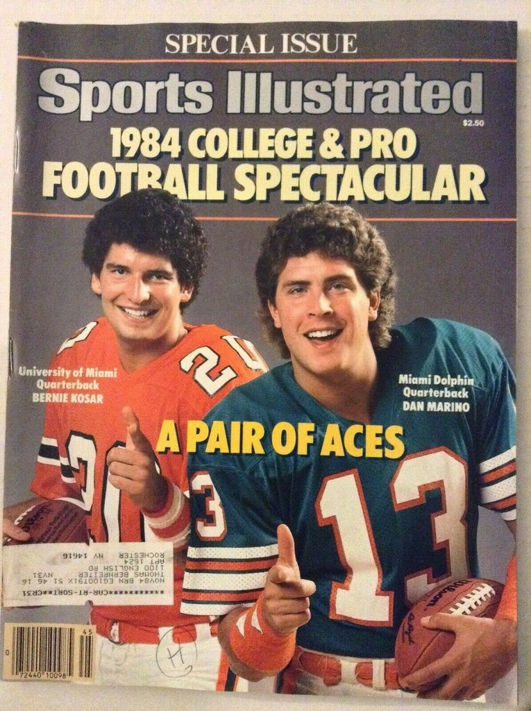 Sports Illustrated Bernie Kosar Dan Marino 1984 Pro Spectacular 030319nonrh