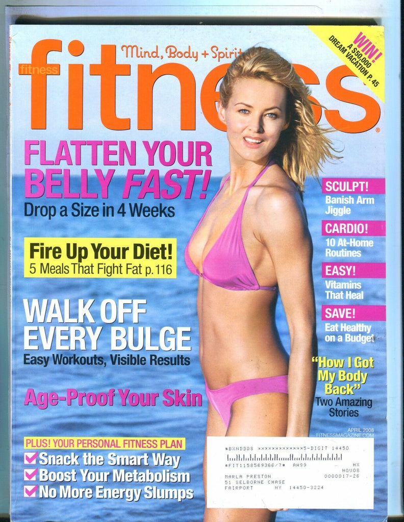 Fitness Magazine April 2008 EX w/ML 050317nonjhe