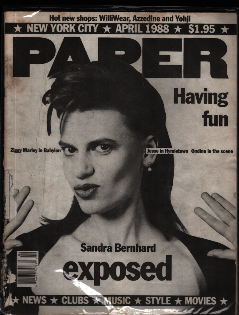 NYC Paper Magazine April 1988 Sandra Bernhard Ziggy Marley 021821ame2
