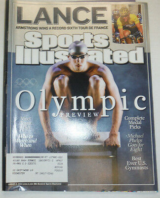 Sports Illustrated Magazine Lance Armstrong Michael Phelps August 2004 020915R2