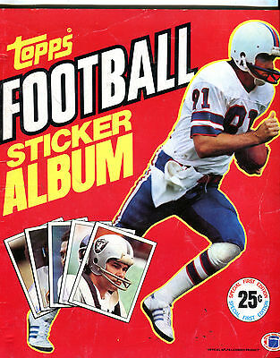 Topps Football Sticker Album 1981 w/Some Stickers On Inside Pages EX 071616jhe
