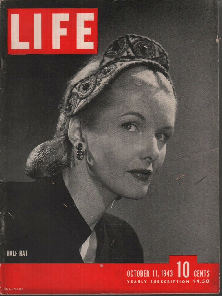 Life Magazine October 11 1943 Half-Hat WWII Ads 082019AME