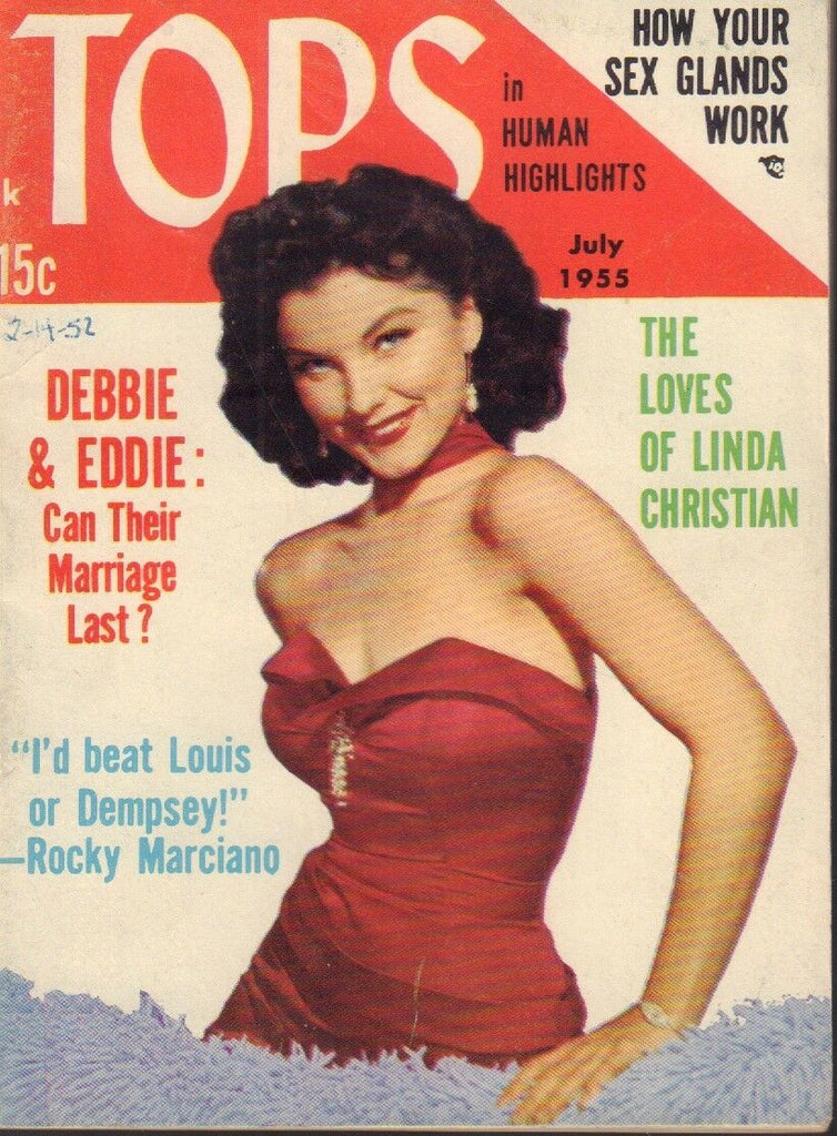 Tops Digest July 1955 Linda Christian Cheesecake Pin Up 091318AME2