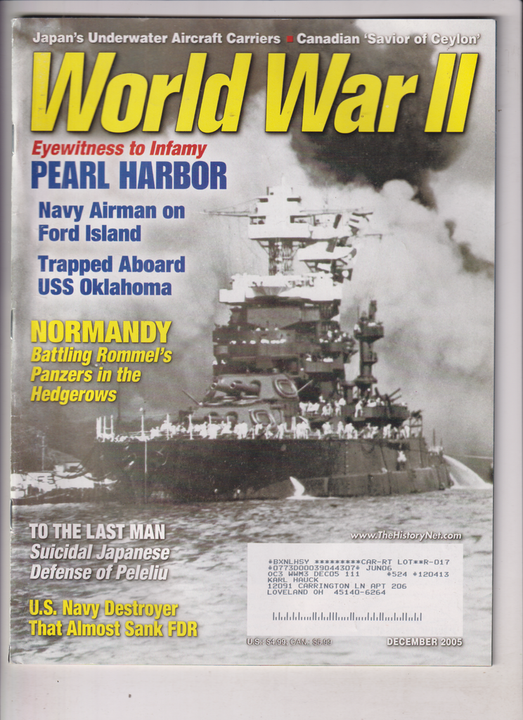 World War II Magazine Pearl Harbor & Normandy December 2005 121719nonr
