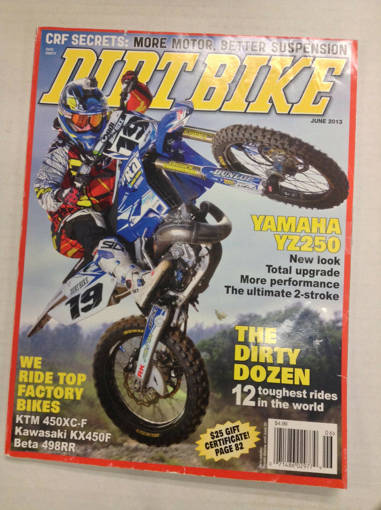 Dirt Bike Magazine Yamaha YZ250 Kawasaki KX450F June 2013 032817nonR