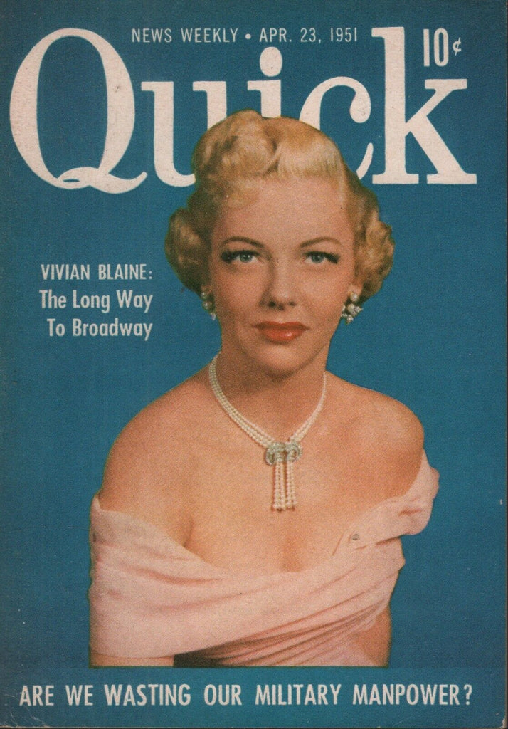Quick News Weekly April 23 1951 Vivian Blaine Cheesecake Pin Up 070819AME