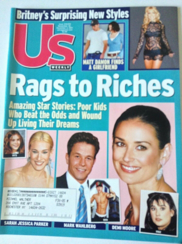 US Weekly Magazine Demi Moore Sarah Jessica Parker December 3, 2001 051517nonrh
