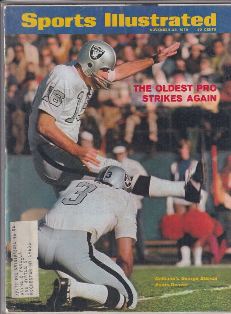 Sports Illustrated George Blanda Beats Denver November 23, 1970 091619nonr