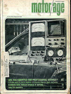 Motor Age Magazine March 1966 Plymouth Hemi Ford GT GD 020516jhe