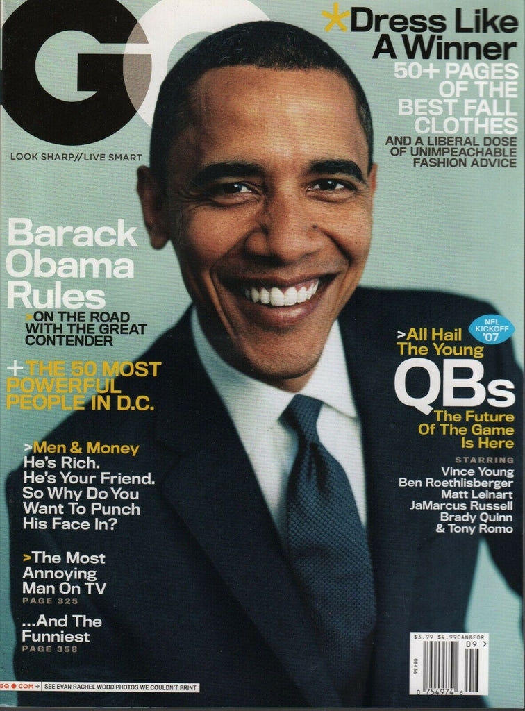 GQ Men's Magazine September 2007 Barack Obama Tony Romo Brady Quinn 031120AME