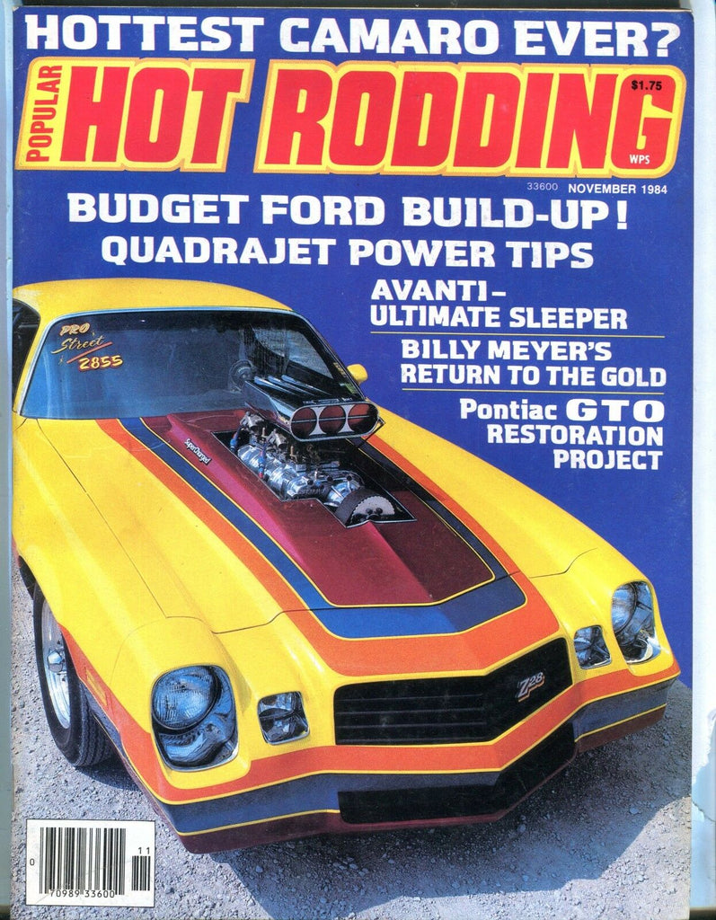 Popular Hot Rodding Magazine November 1984 EX No ML 031017nonjhe