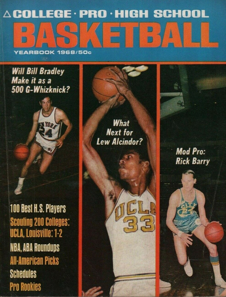 Basketball Yearbook 1968 ABA Lew Alcindor Rick Barry Bill Bradley 050619DBE2