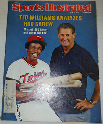 Sports Illustrated Magazine Ted Williams Rod Carew July 1977 121914R