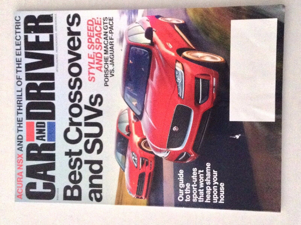 Car And Driver Magazine Porsche Macan GTS Vs Jaguar Fpace November 2016 121916rh