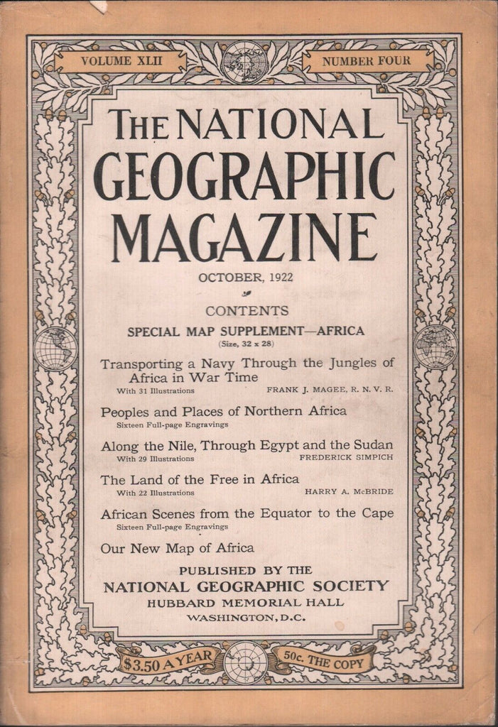 National Geographic Magazine October 1922 Land of The Free in Africa 020617DBE2