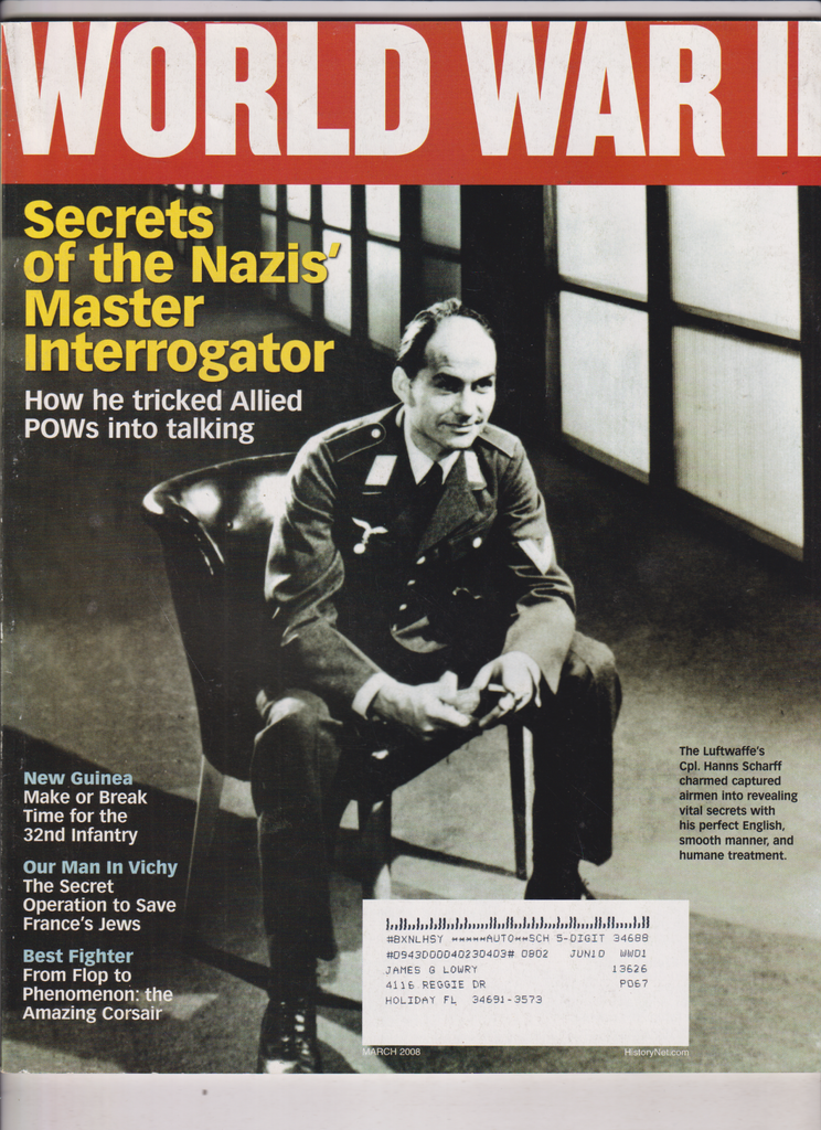 World War II Mag The Luftwaffe's CPL Hanns Scharff March 2008 011320nonr