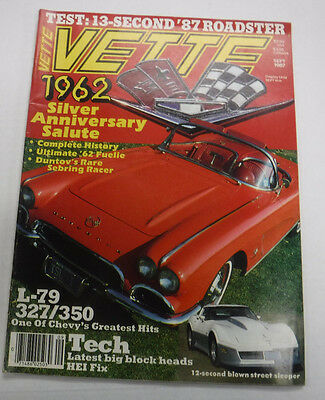 Vette Magazine 1962 Silver Anniversary Salute September 1987 NO ML 072315R