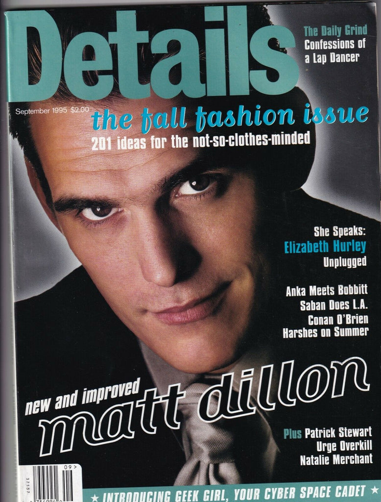 Details Mag Matt Dillon Elizabeth Hurley Fall Fashion September 1995 071519nonr