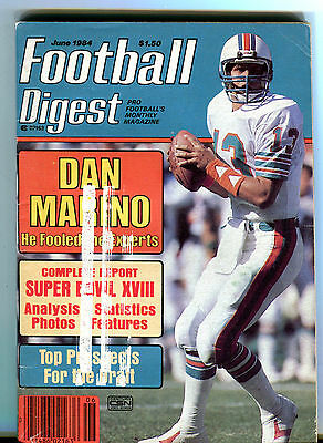 Football Digest June 1984 Dan Marino Dolphins EX 041216jhe