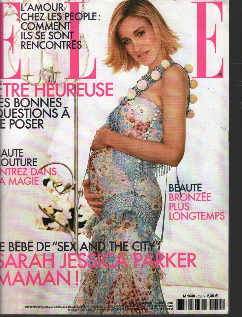 Elle French Fashion Magazine August 19 2002 Sarah Jessica Parker 100820ame