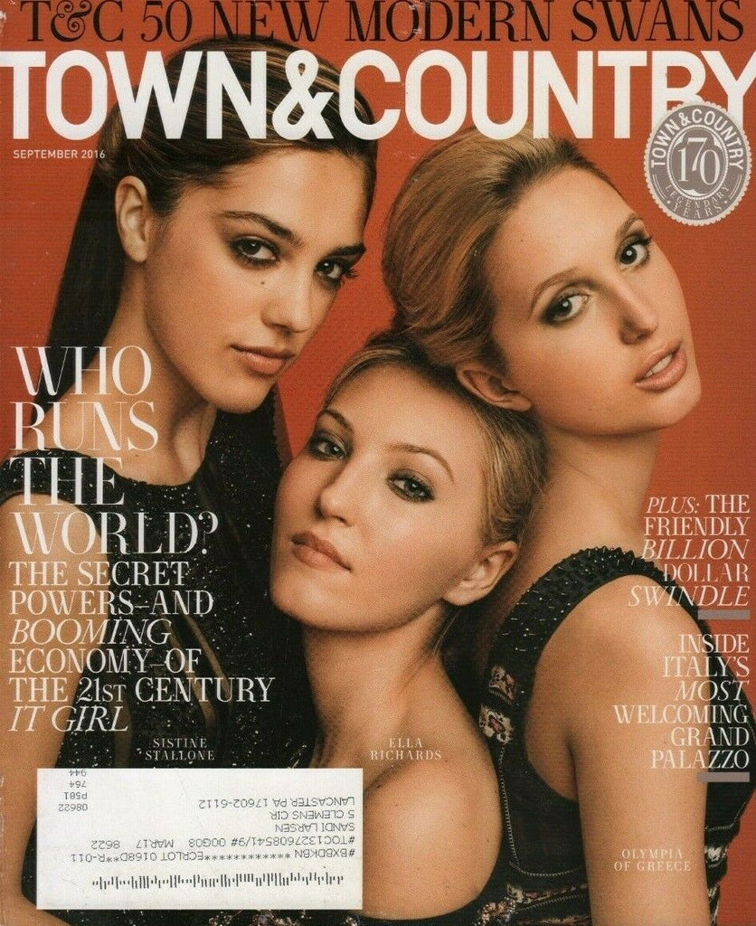 Town & Country September 2016 Ella Richards Sistine Stallone w/ML 071219DBE
