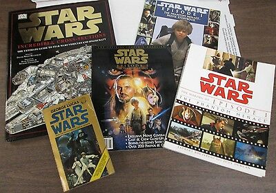 Star Wars Book Lot, 5 pcs, Episode 1 The Phantom Menace and more! 040414ame