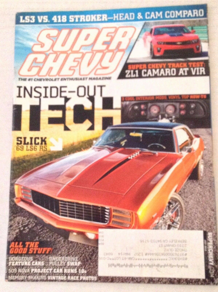 Super Chevy Magazine Slick '69 LS6 RS ZL1 Camaro July 2012 030417NONRH